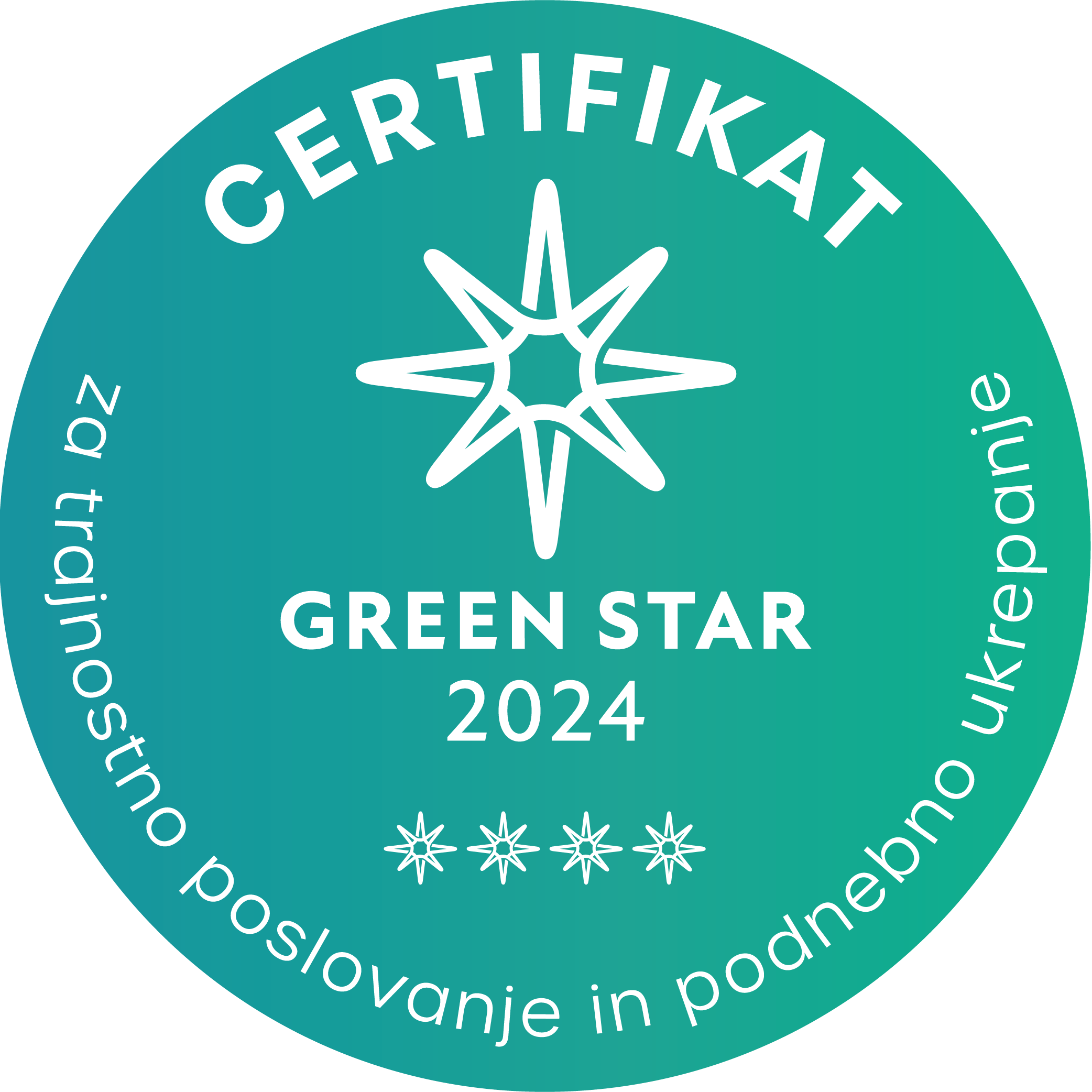 Certifikat Green Star - Zeleni voditelji